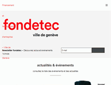 Tablet Screenshot of fondetec.ch